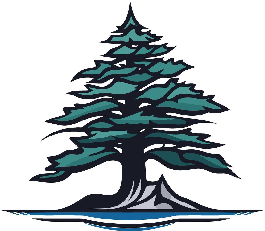 A stylized evergreen tree logo, perfect for a nature inspired brand vector