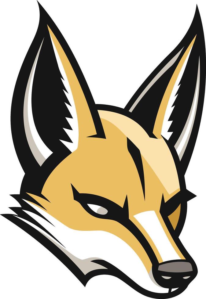 Fierce fox head mascot logo design vector
