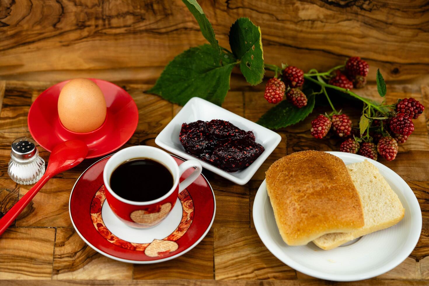 Fruit jelly or fruit jam for breakfast photo
