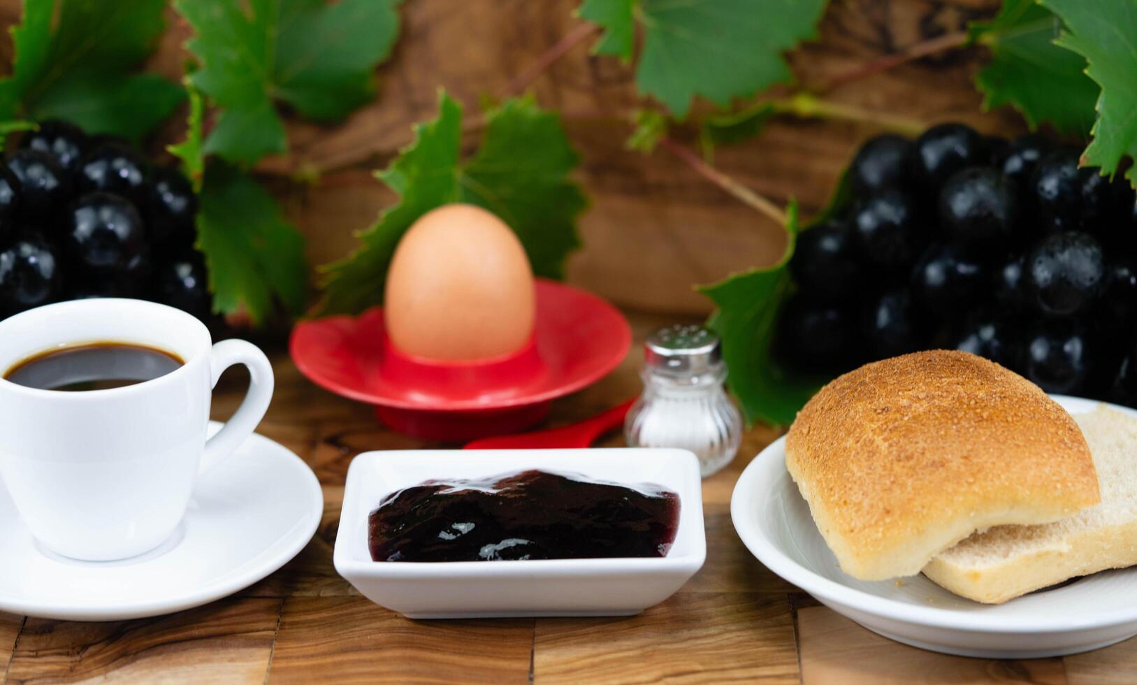 Fruit jelly or fruit jam for breakfast photo