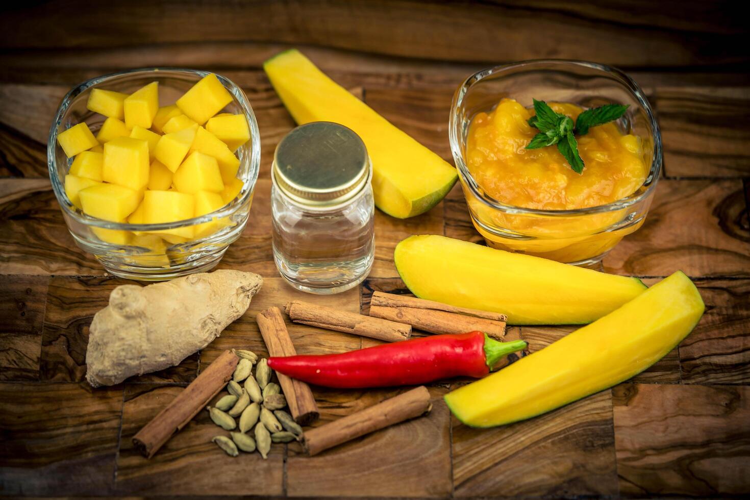 Fruit jelly or fruit jam for breakfast photo