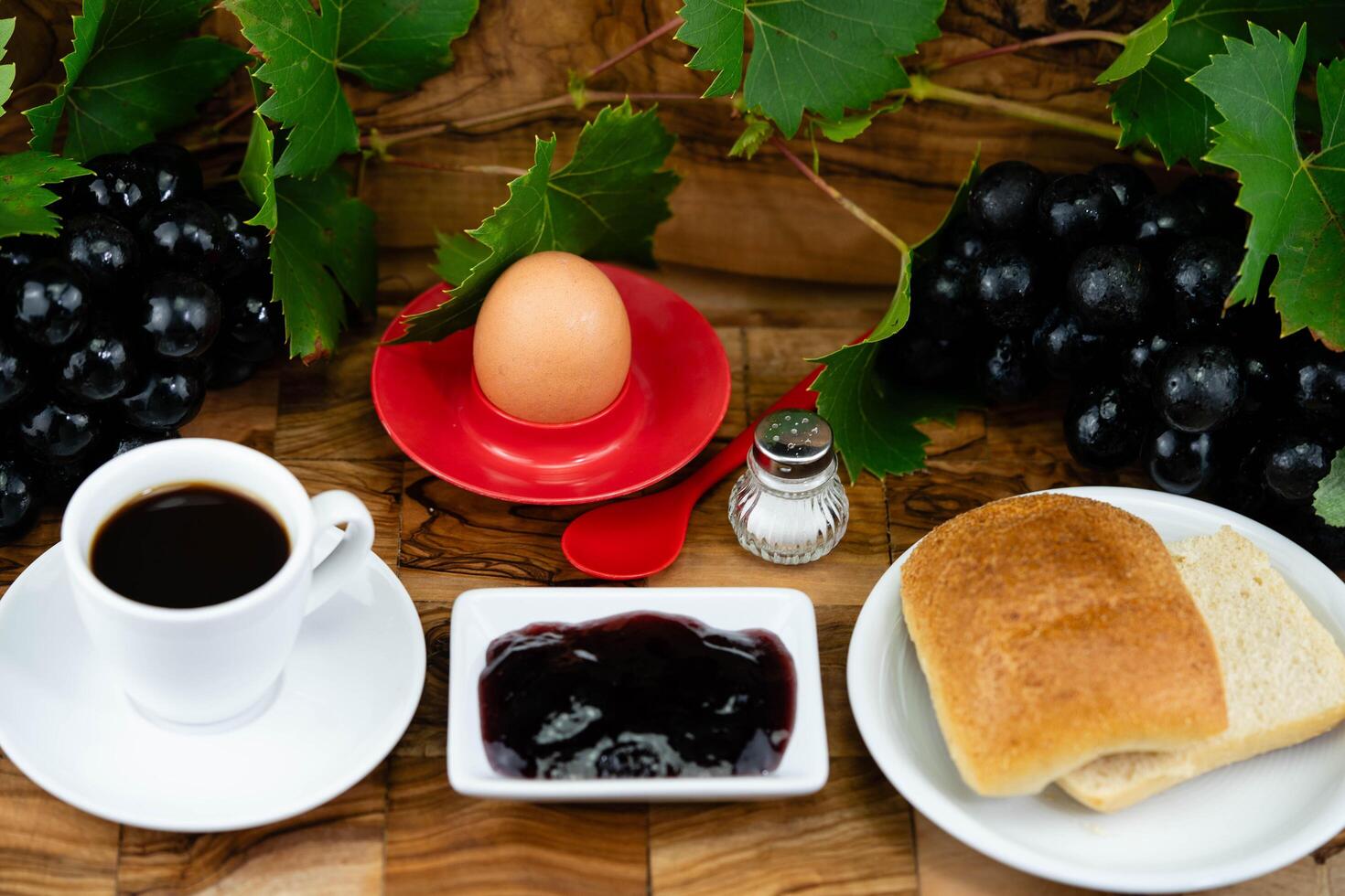 Fruit jelly or fruit jam for breakfast photo