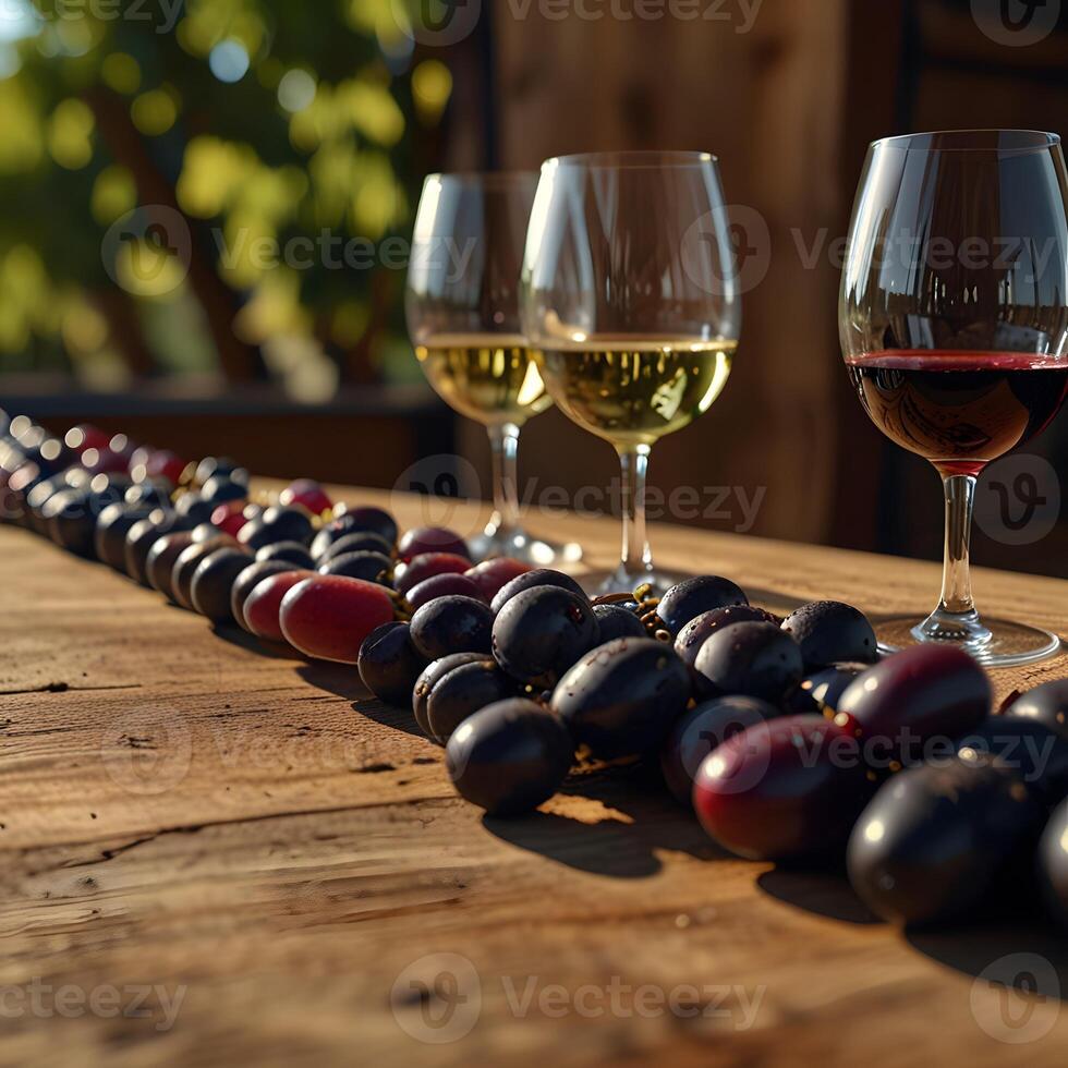 A hyper-realistic photograph of the wine production process, winery, wine tasting, and types of wine, 8K resolution, shot on professional DSLR camera, shallow depth of field, tack-sharp focus, photo