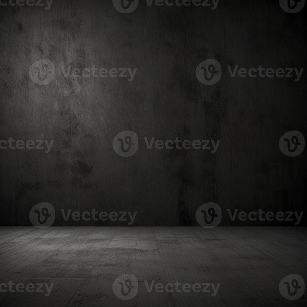 Black, dark and gray abstract cement wall and studio room , interior texture for display products. wall background. photo