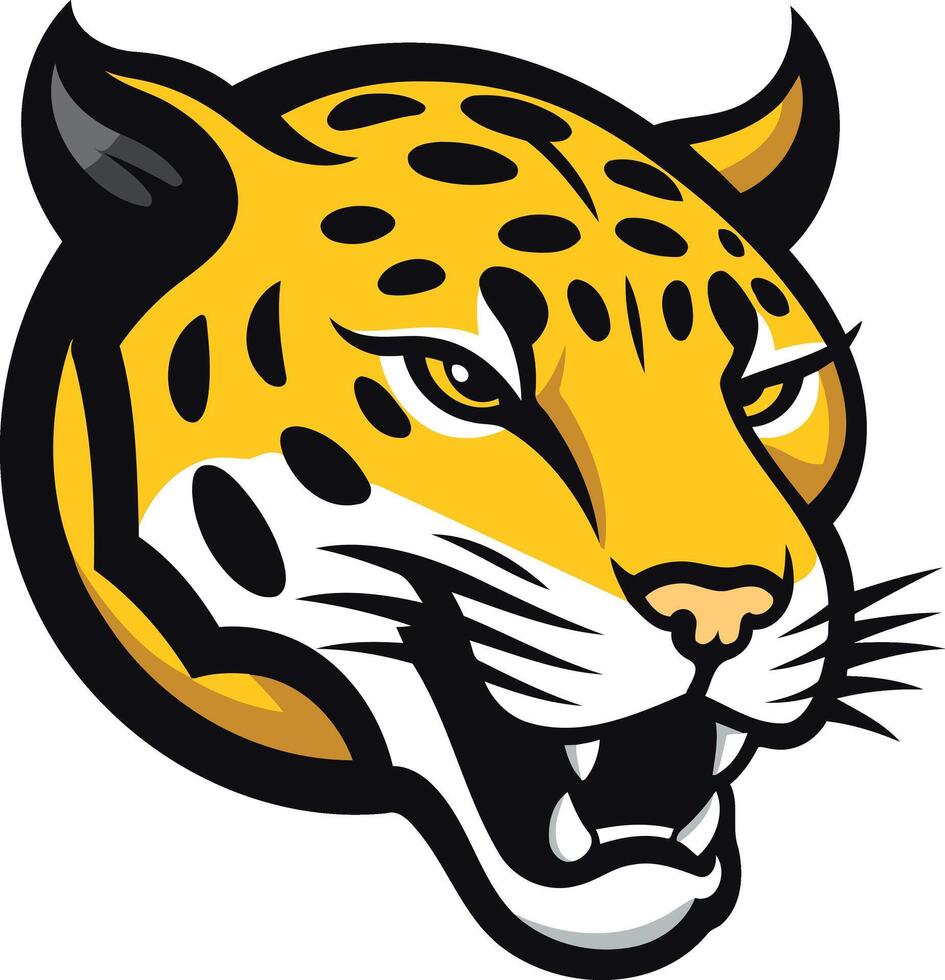 Fierce and bold, this snarling jaguar head mascot logo is perfect for sports teams, businesses, or any brand looking for a powerful and iconic image vector