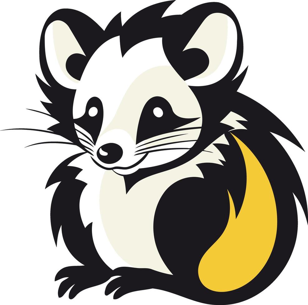 Cute cartoon raccoon with big eyes and a friendly smile, perfect for children's books, educational materials, and animal themed designs vector
