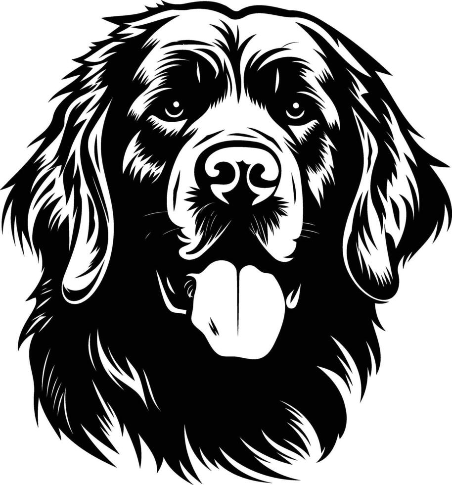 Black and white line art illustration of a dog's head, perfect for pet related projects, tattoos, logos, and more vector
