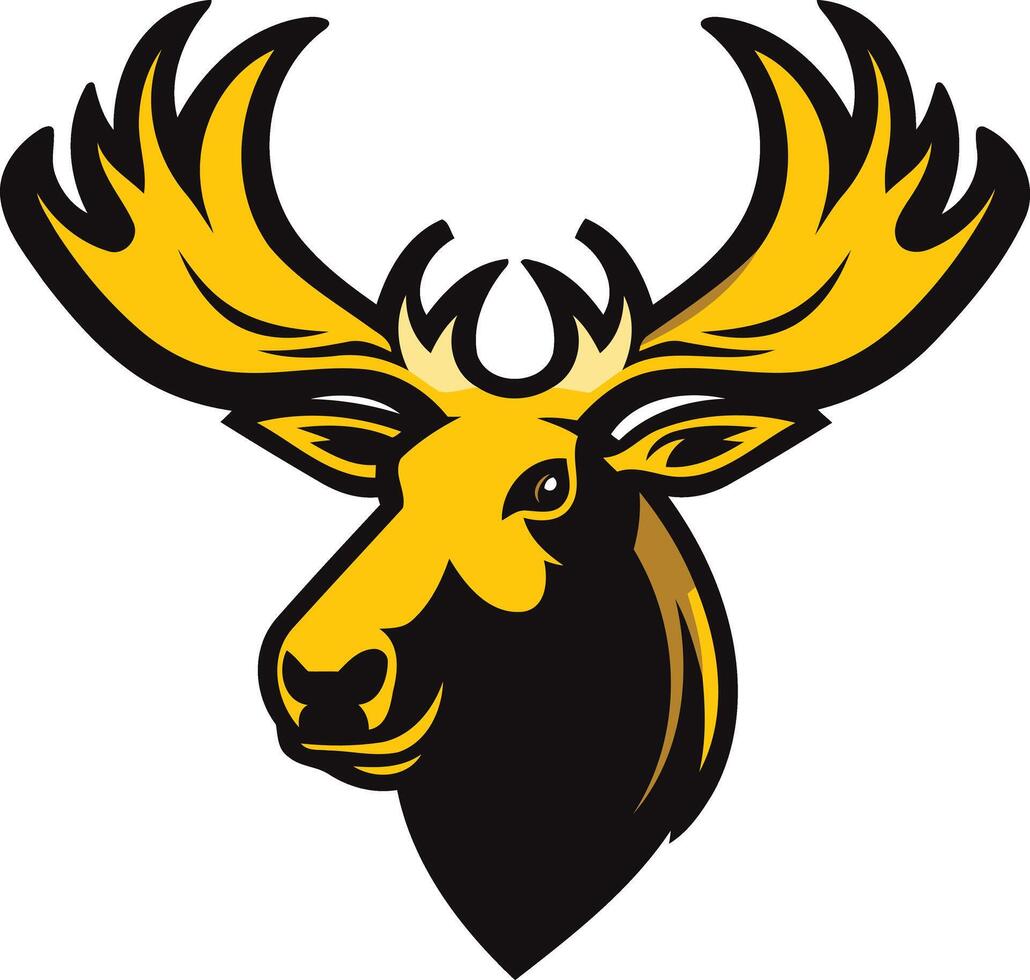 Powerful and bold, this moose mascot logo is perfect for a sports team, brand, or organization vector