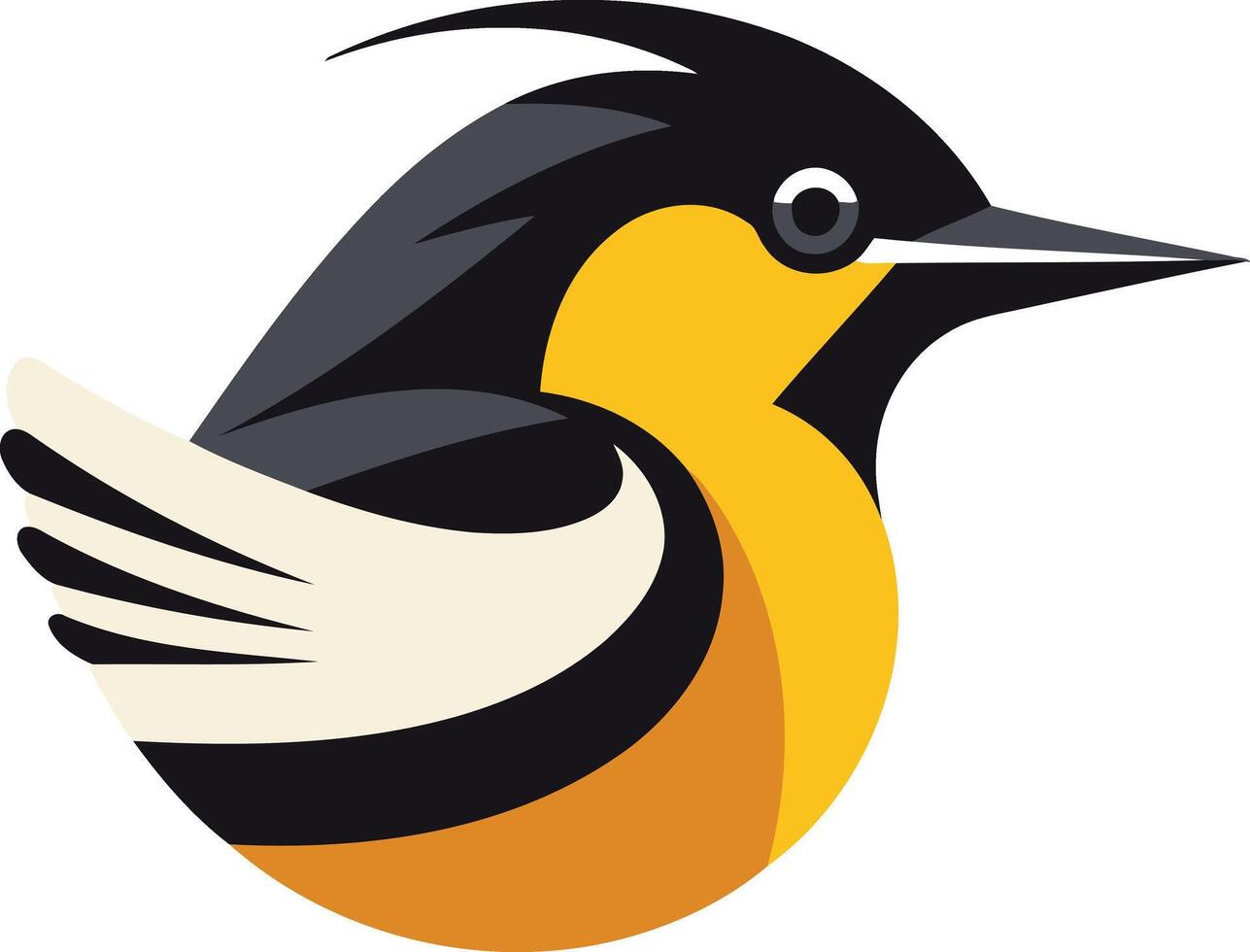 A colorful and stylized bird logo, perfect for a brand looking for a unique and memorable identity vector