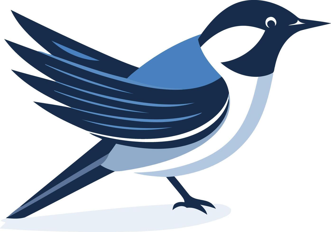 A simple, yet striking illustration of a bluebird vector