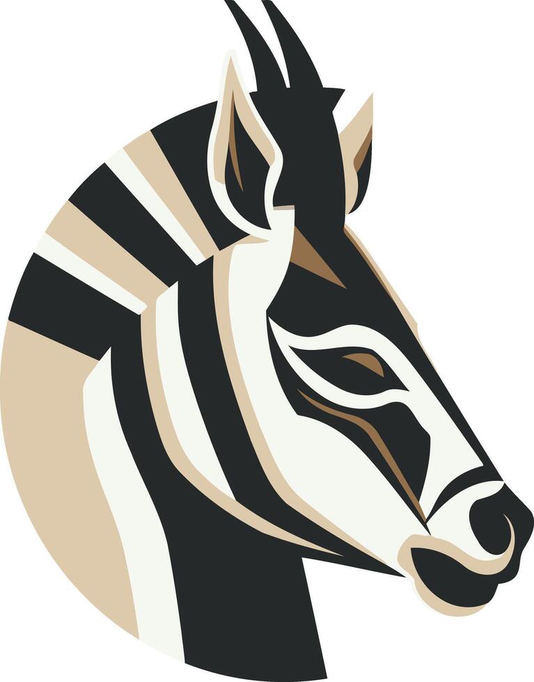 Bold and stylized zebra head logo, perfect for branding, sportswear, and nature inspired designs vector