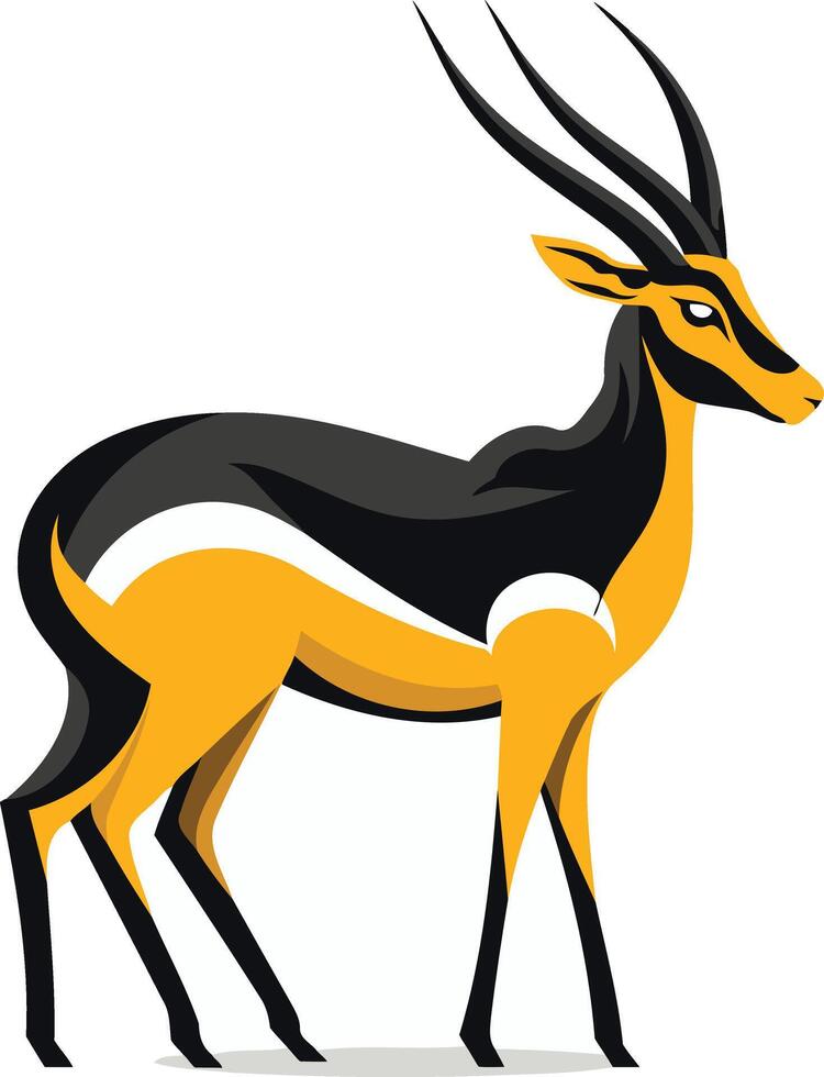 A bold, stylized illustration of a black backed jackrabbit, perfect for branding, logos, and design projects vector