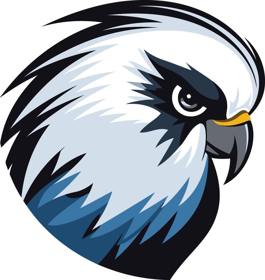 A stylized illustration of a falcon head, with a bold, sharp design vector
