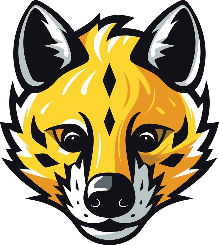 A Friendly Striped Hyena Mascot Head vector