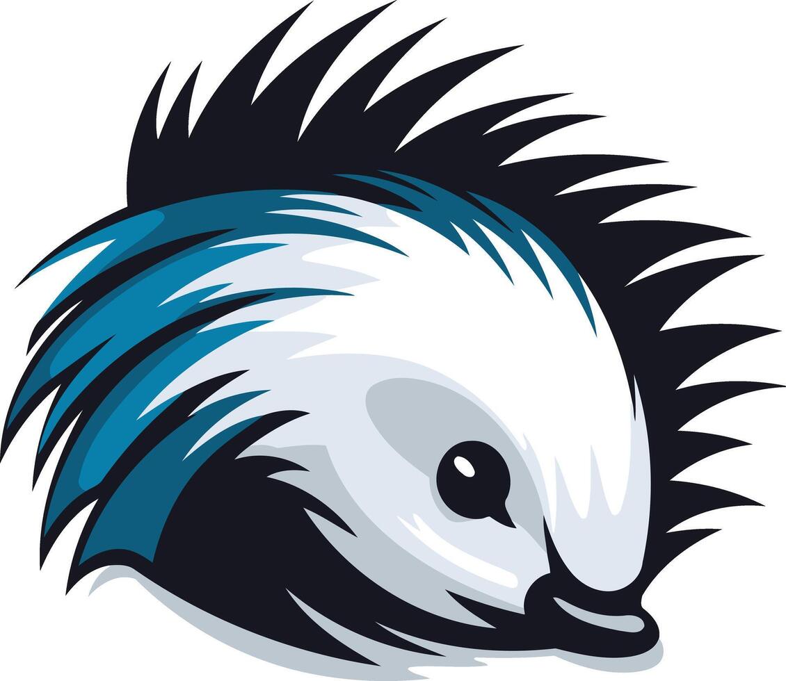 Cool, stylized illustration of a bird with a spiky crest vector