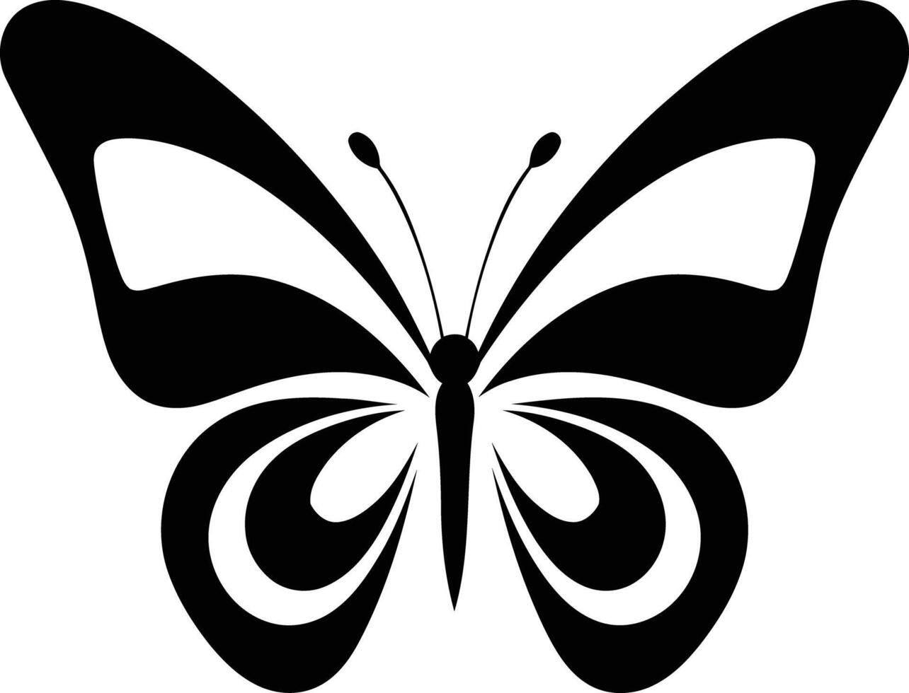 Silhouette of a Butterfly vector