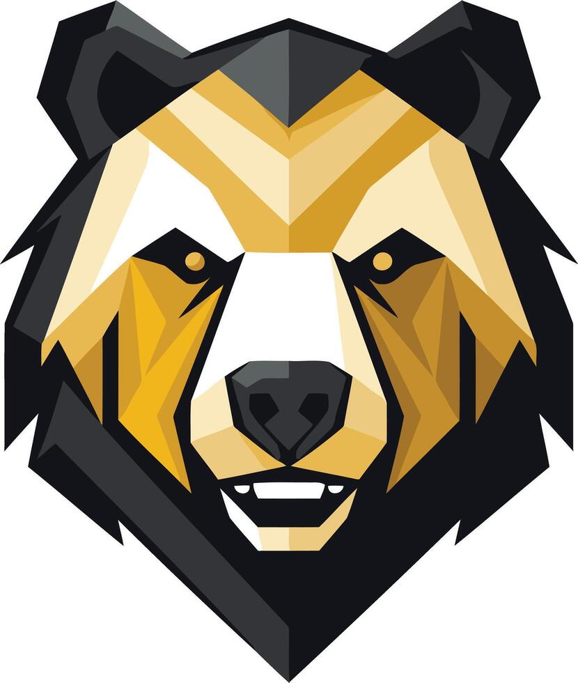Bold geometric bear logo, perfect for branding, websites, and social media vector