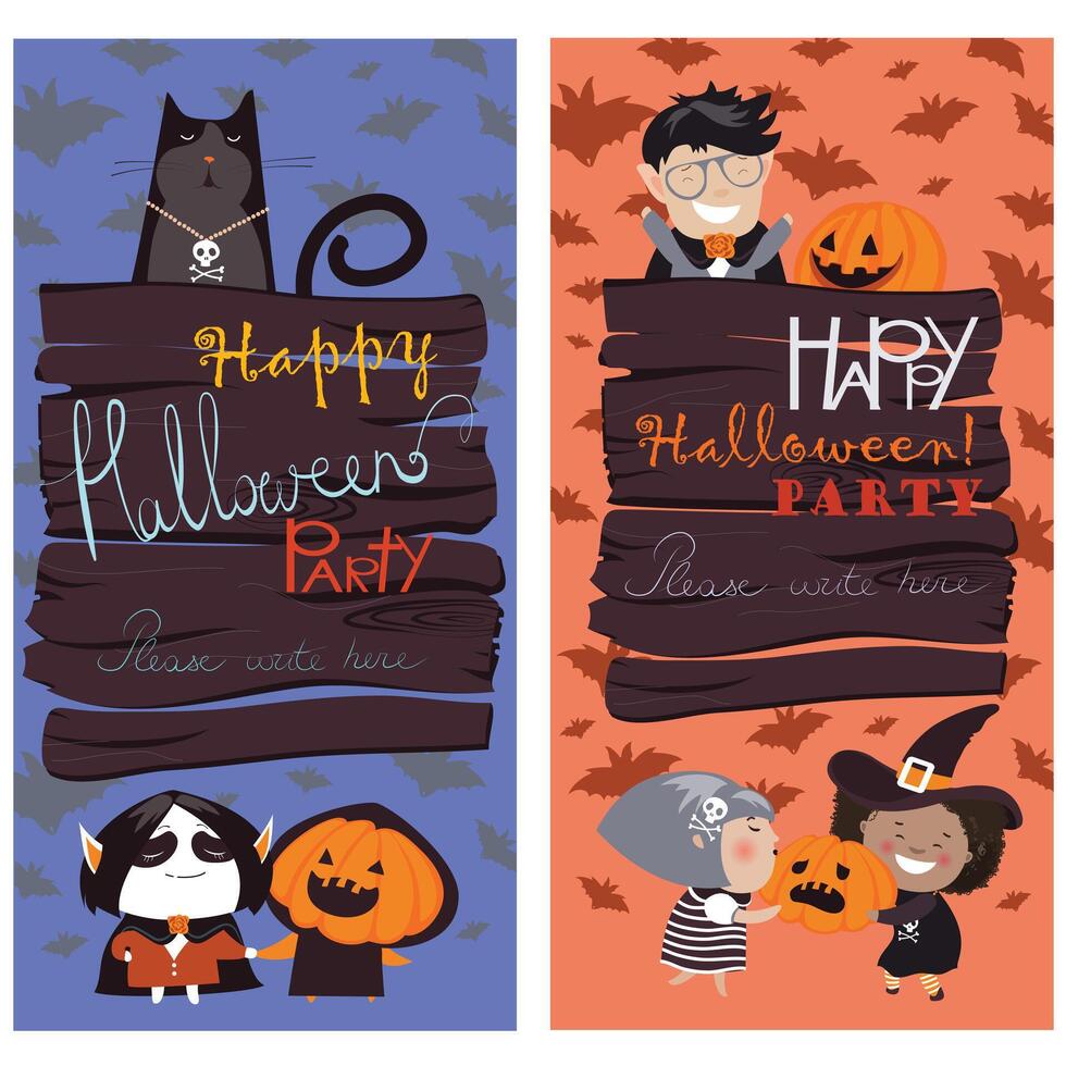 Happy Helloween Pumpkins, vector
