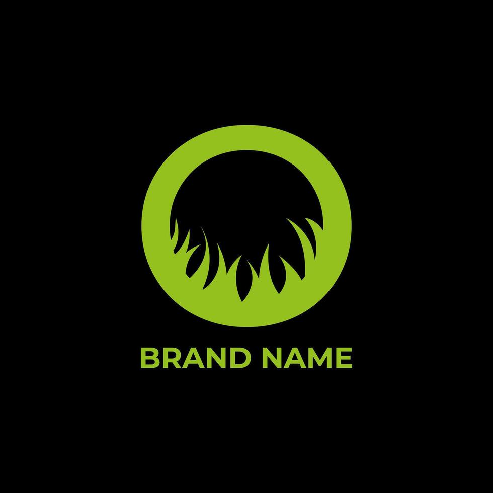 O lawn care abstract logo design vector