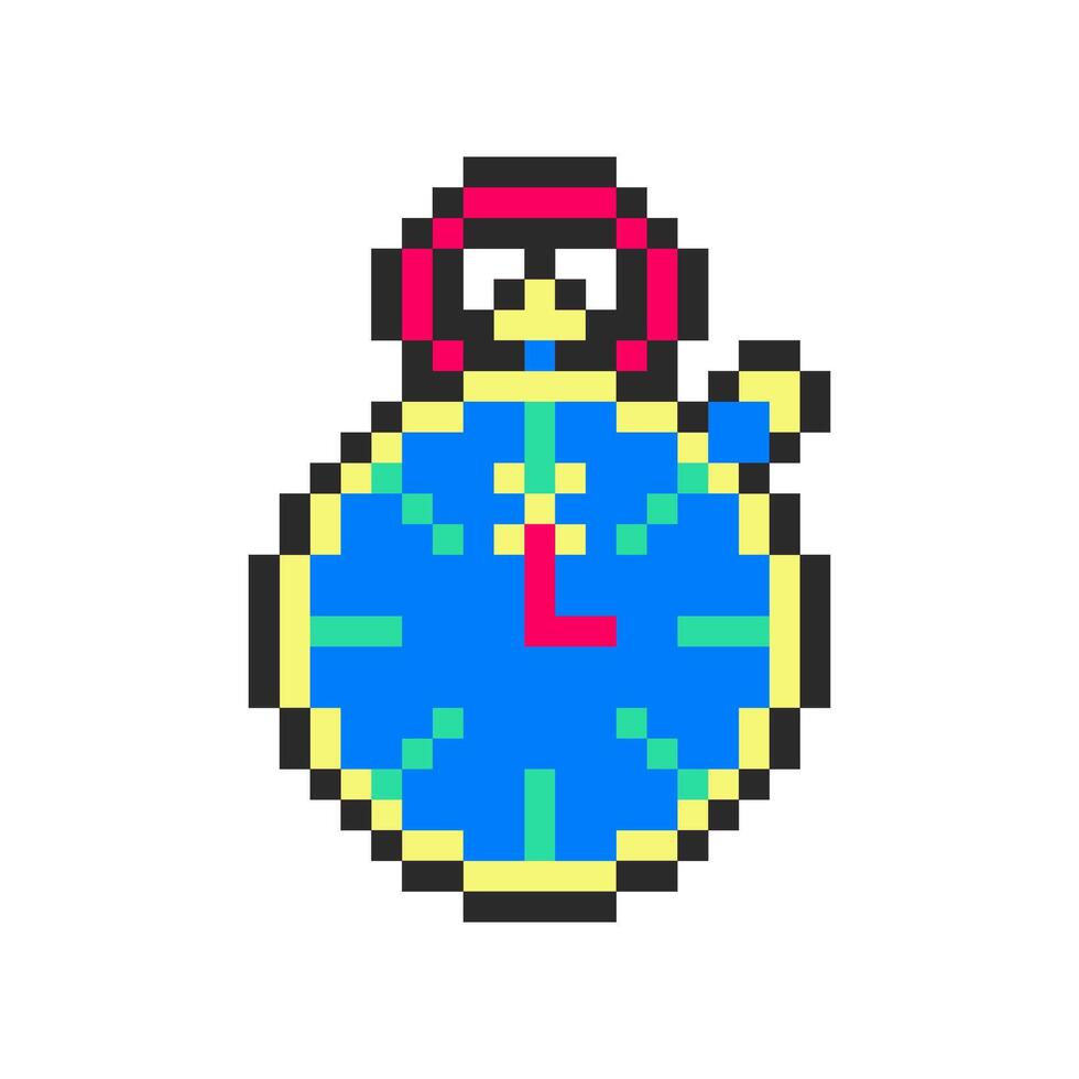 stopwatch for sport pixel art vector