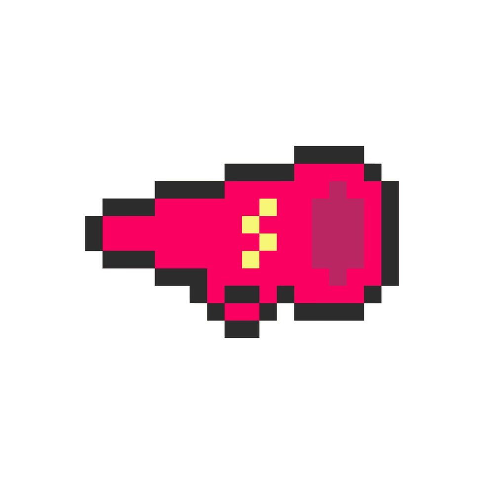 red megaphone sound loud pixel art vector