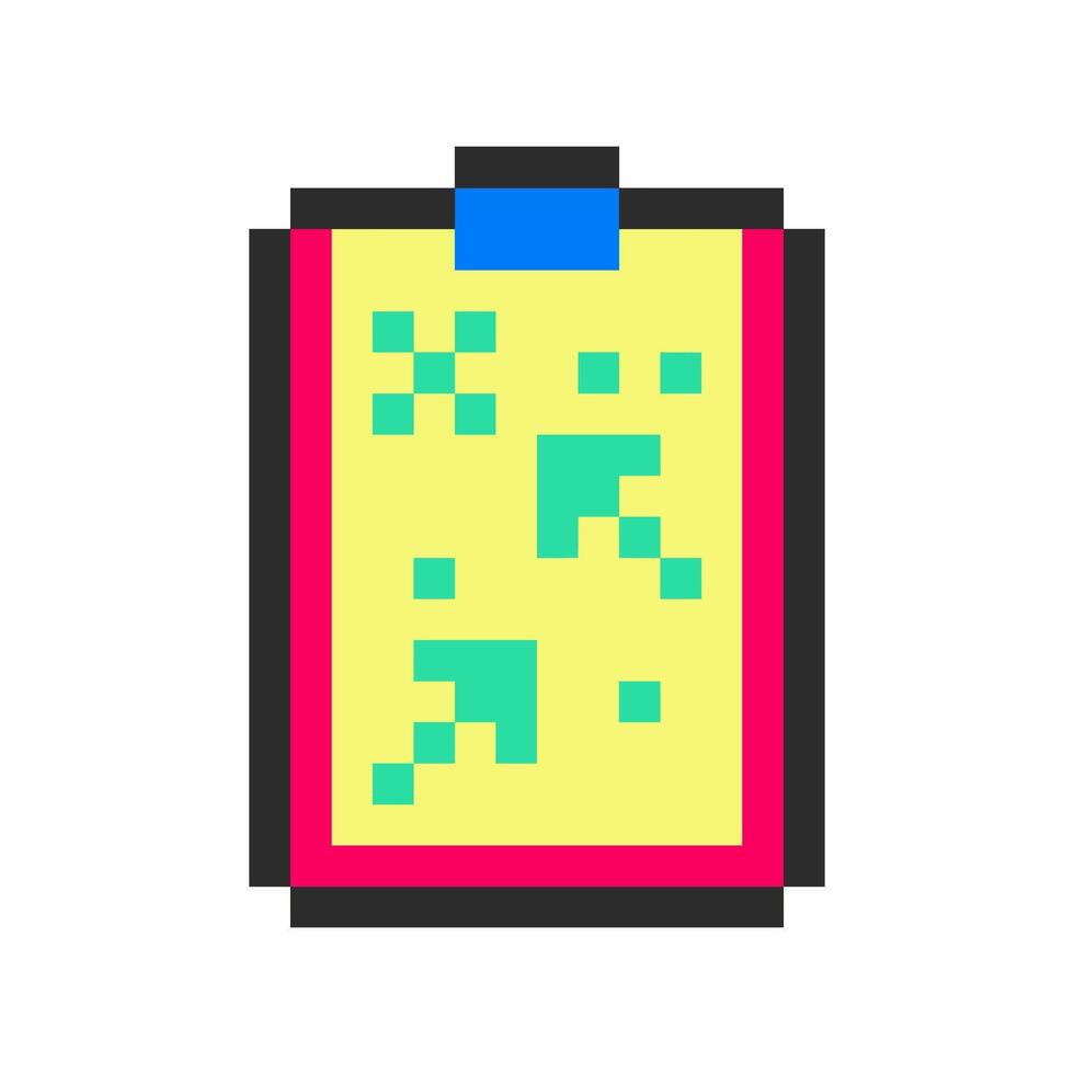 strategy sport plan pixel art vector