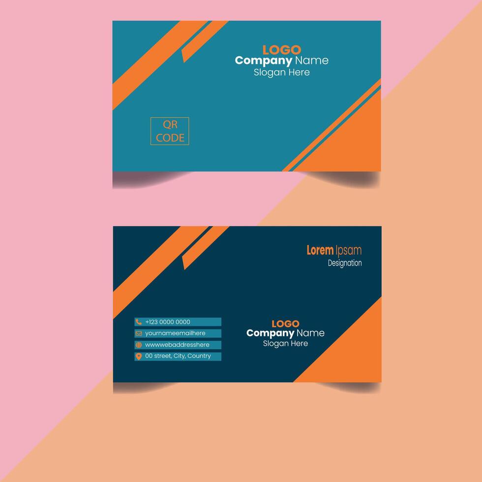 Professional and Minimalist Business Card Design vector