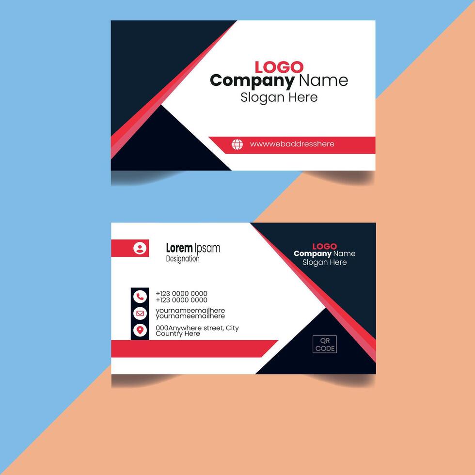 Normal and minimalist business card design vector