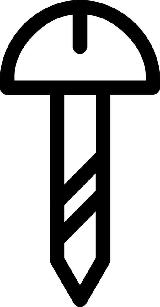 Minimalist icon of a screw vector