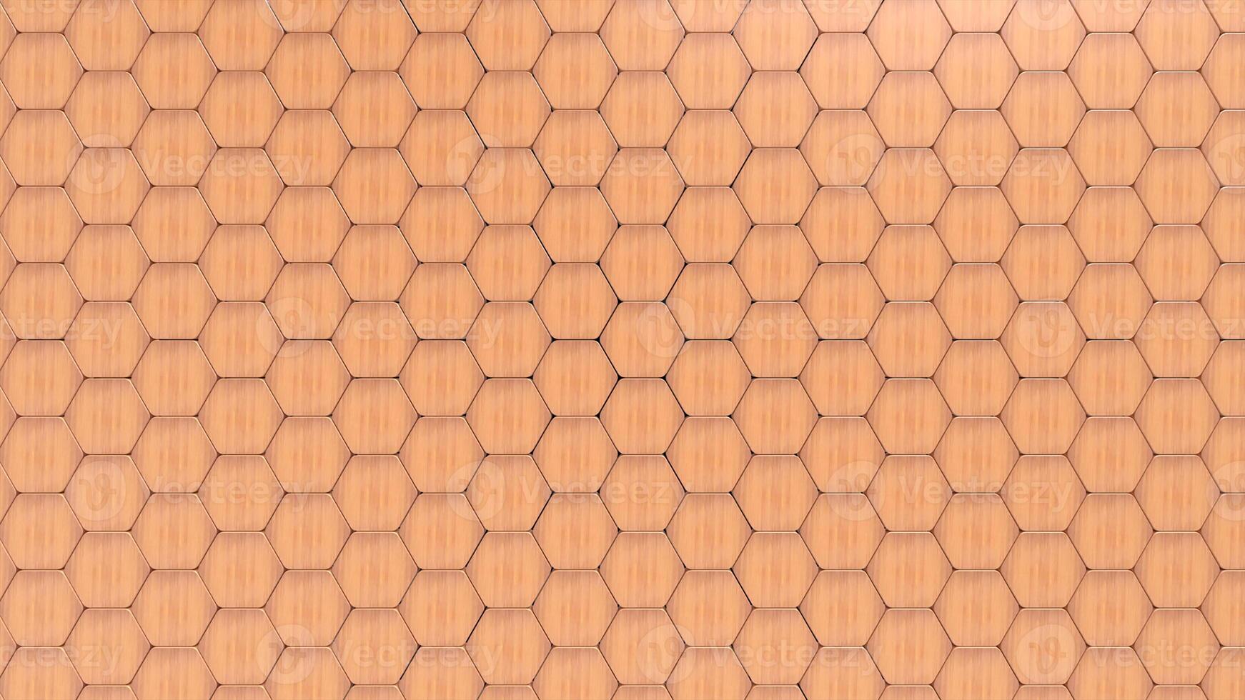 3D wooden Hexagonal abstract honeycomb background photo