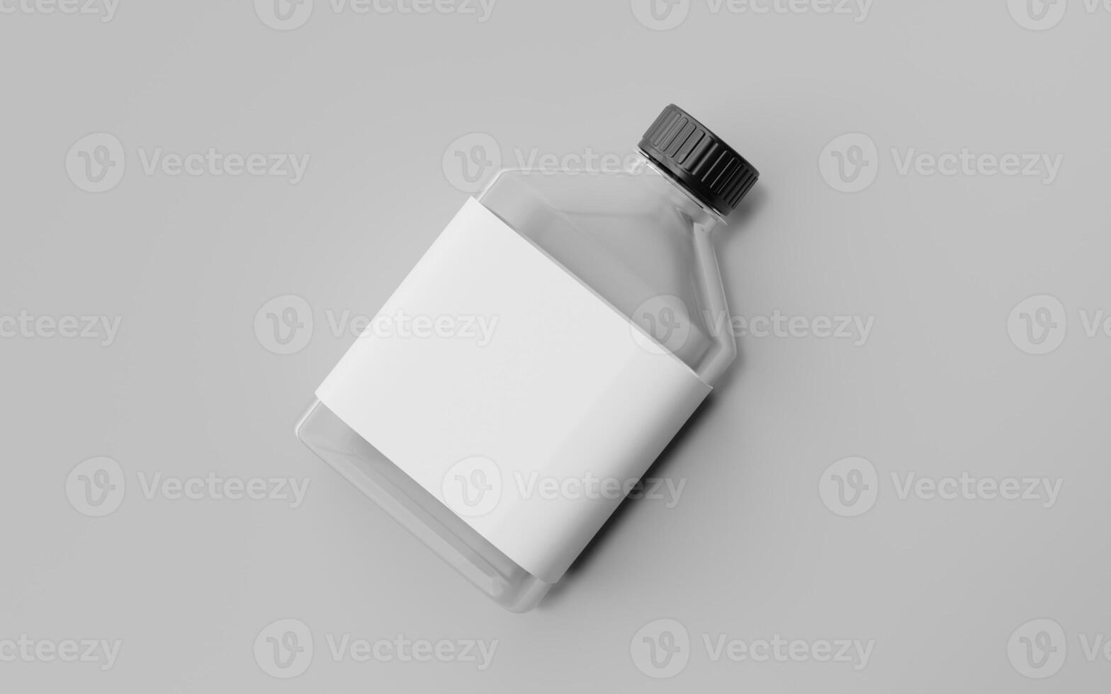 a bottle with white blank label photo
