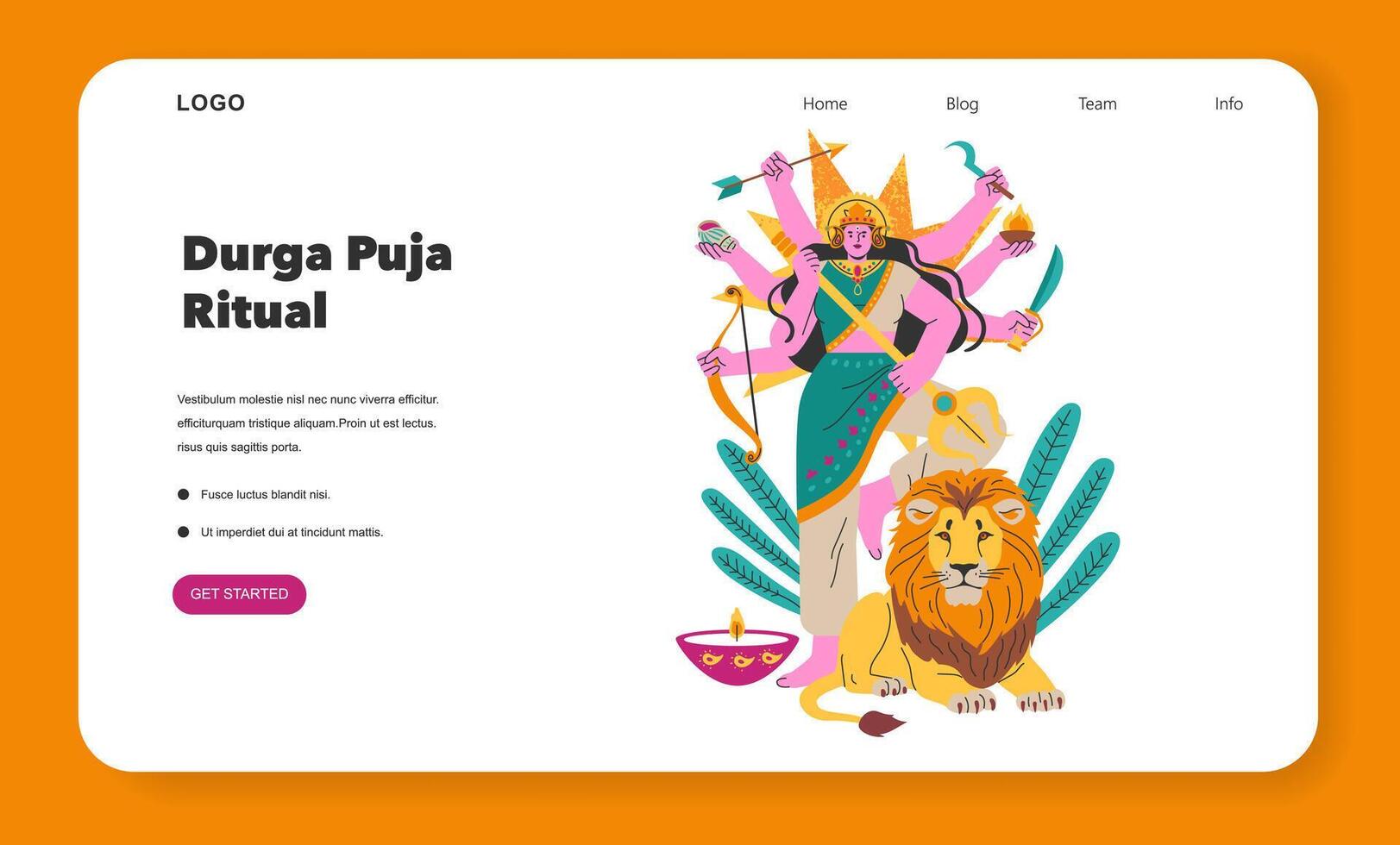 Navaratri. Flat Illustration vector