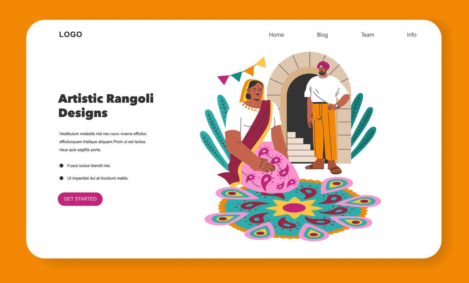 Navaratri. Flat Illustration vector