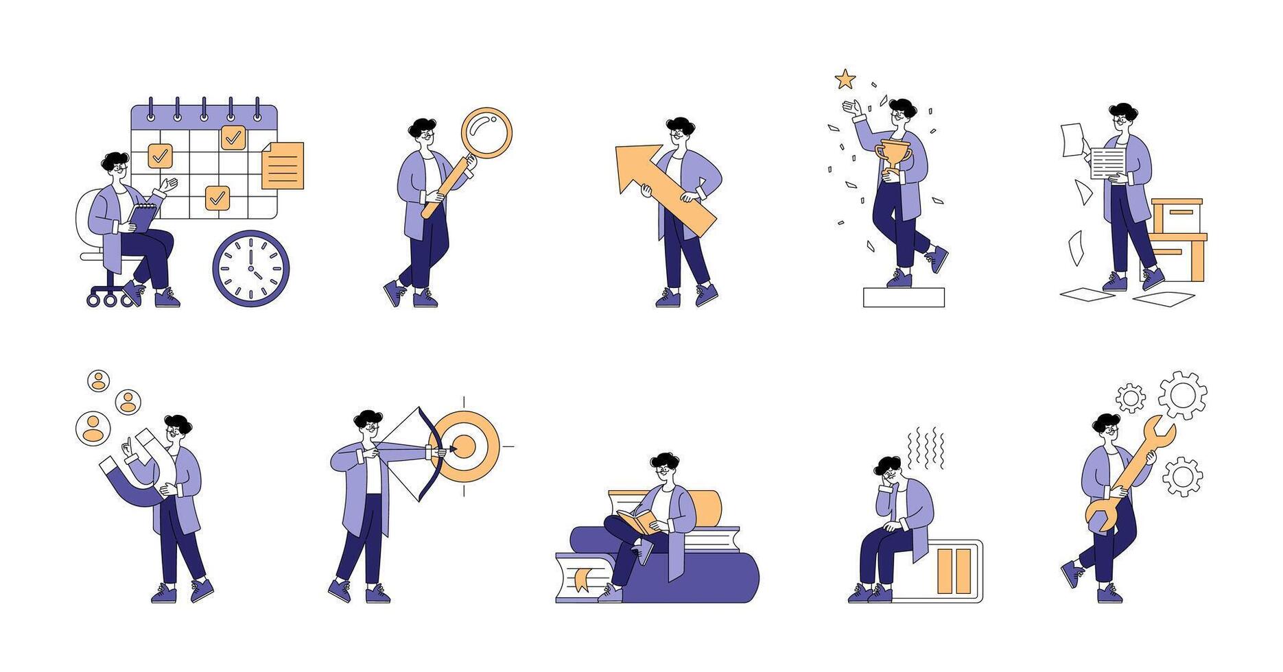 Business Man. Flat Illustration vector