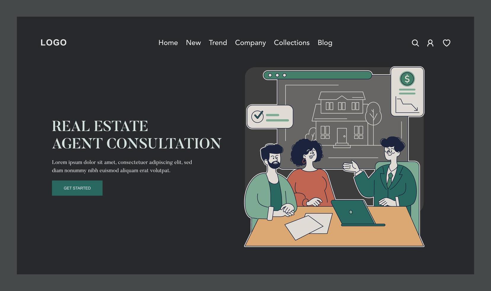 Moving Out. Flat Illustration vector