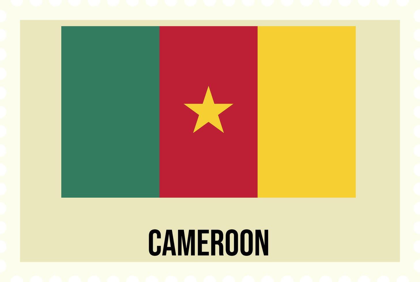 Cameroon flag stamp for decoration vector
