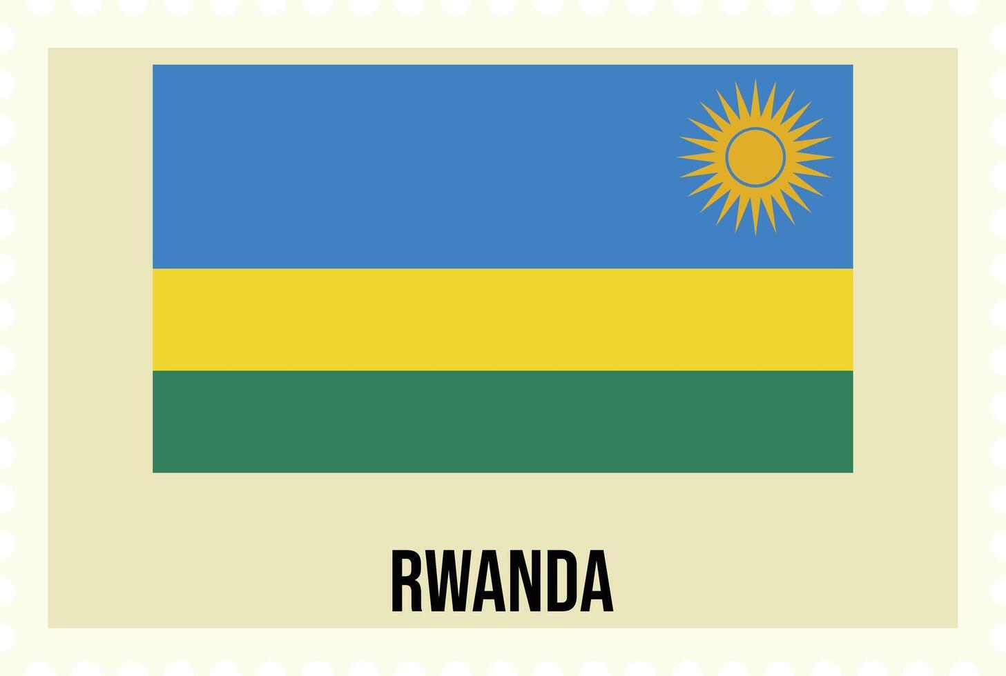 Rwanda flag stamp for decoration vector