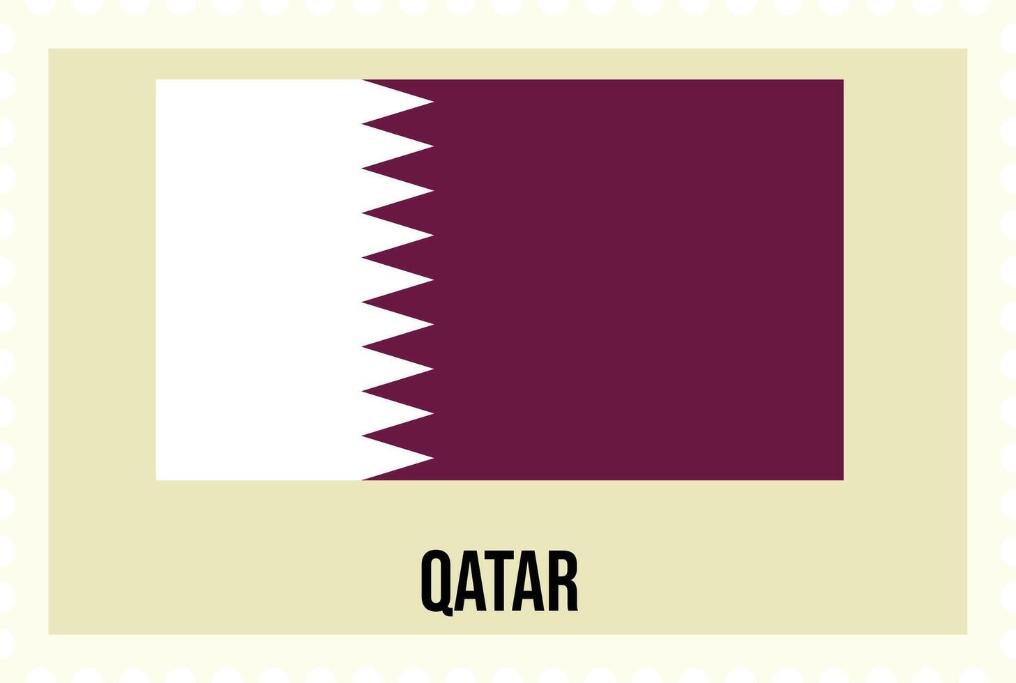 Qatar flag stamp for decoration vector