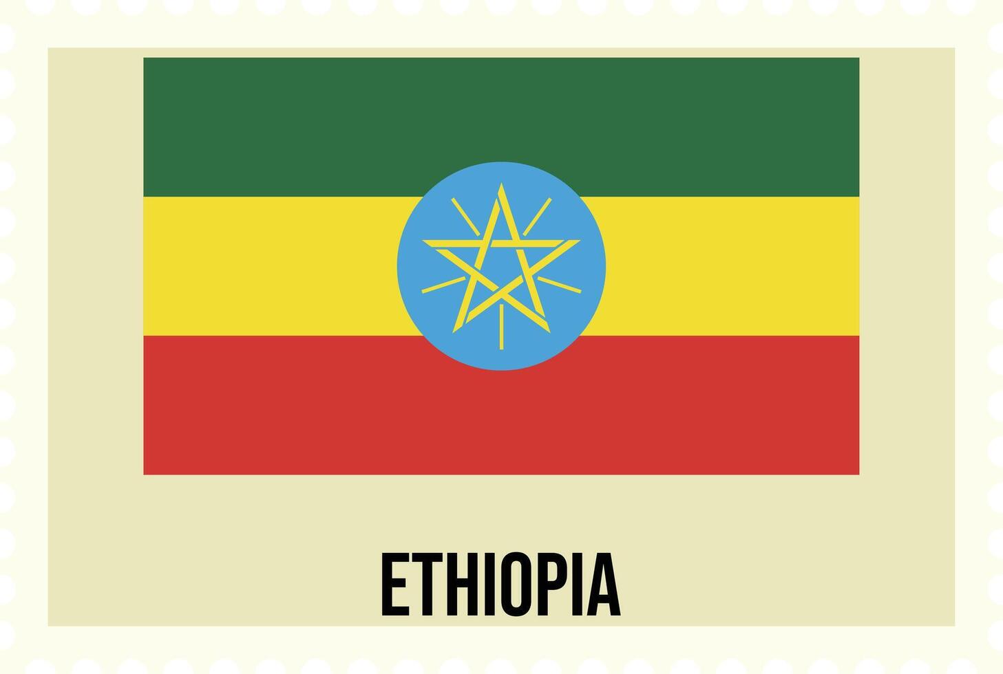 Athiopia flag stamp for decoration vector