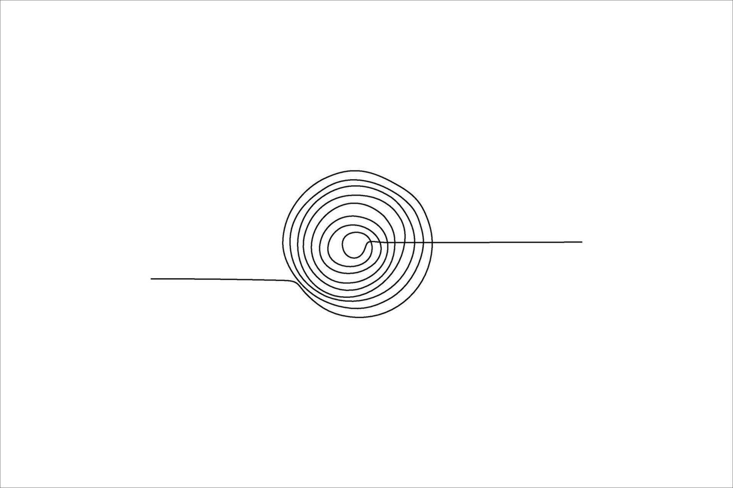 onion slice continuous line illustration design vector