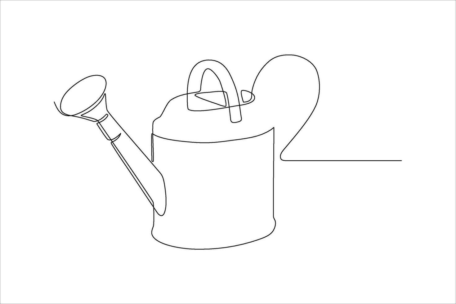 continuous line illustration design of plant watering can vector