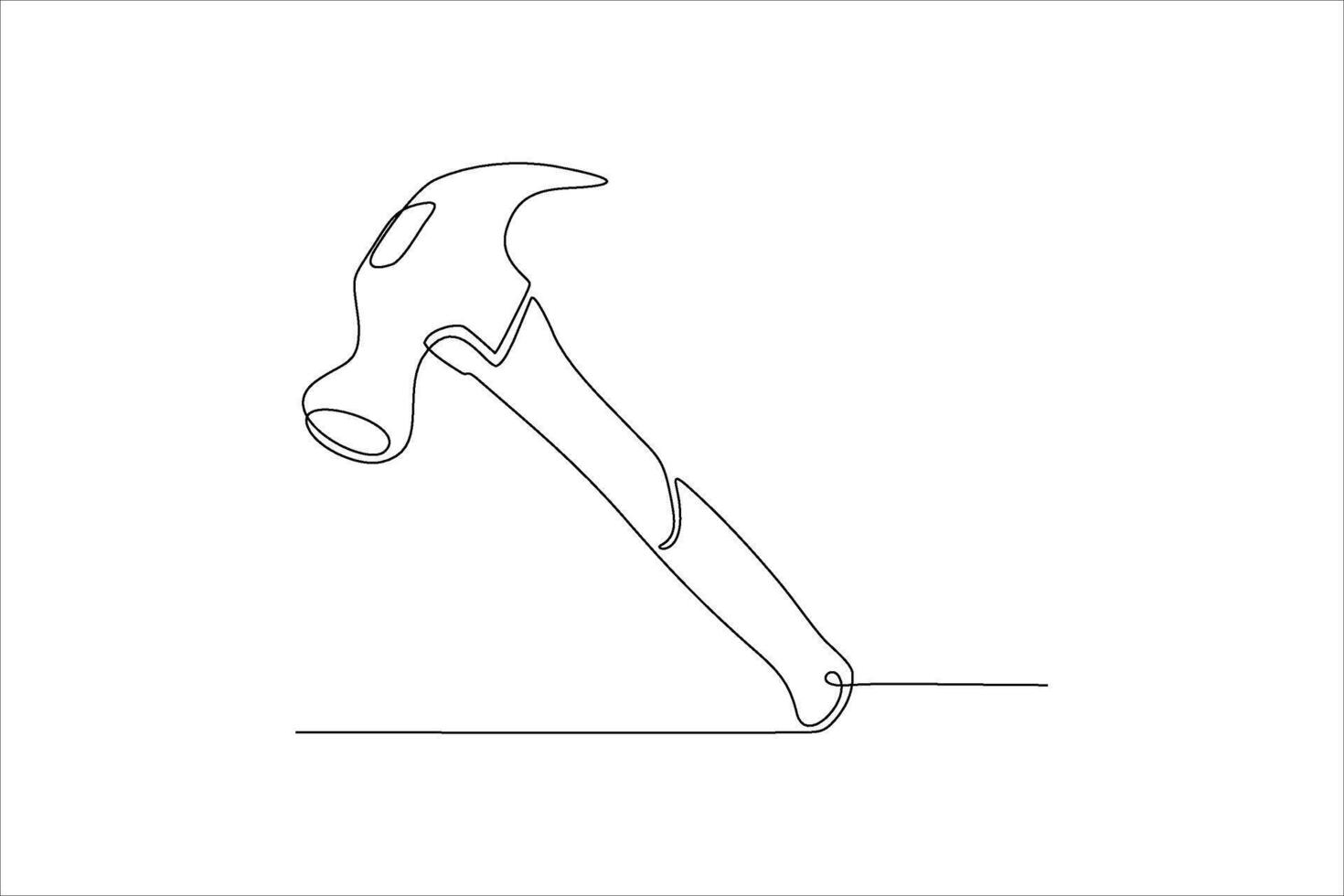 hammer continuous line illustration design vector