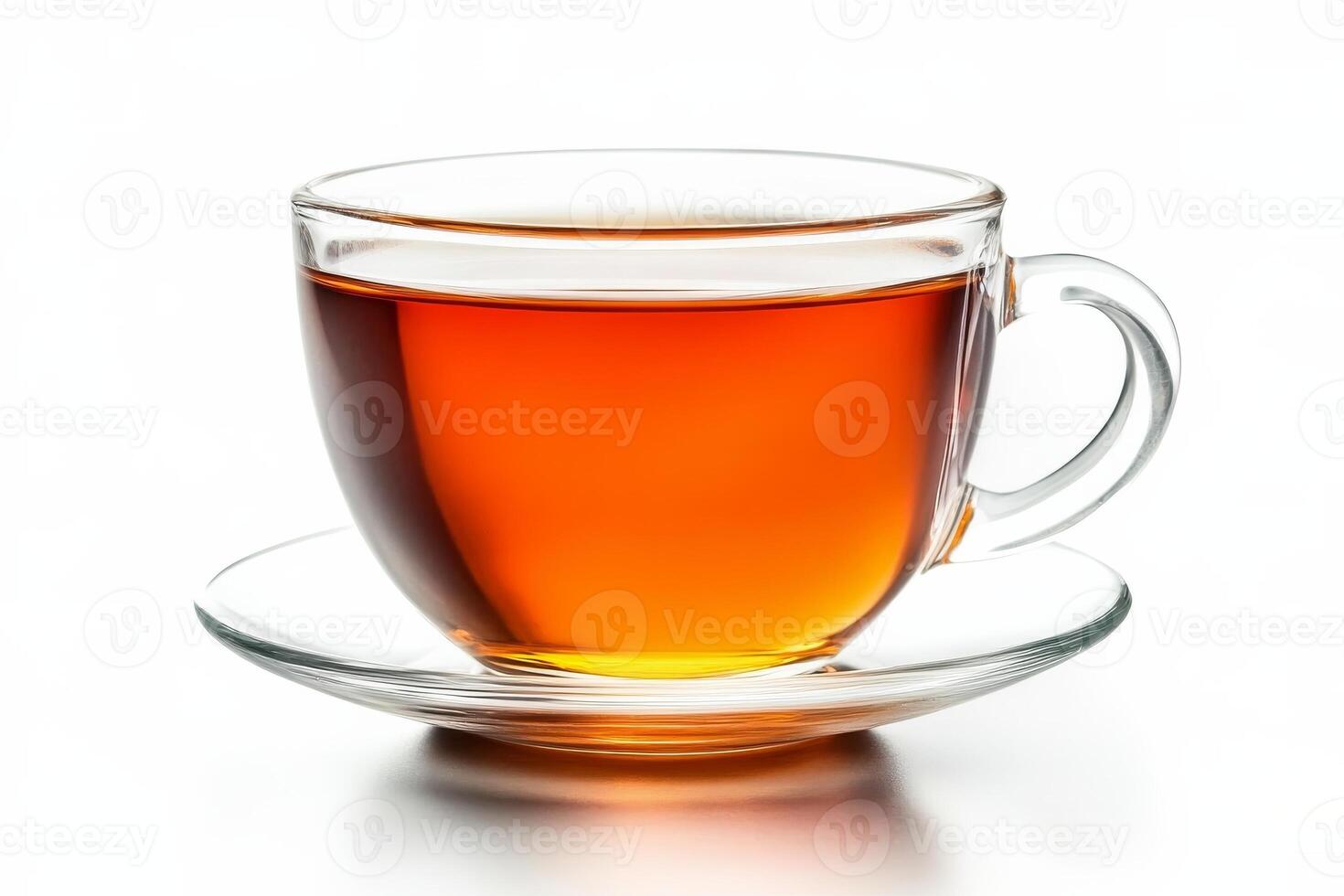 Glass Cup of Black Tea with Loose Leaves photo