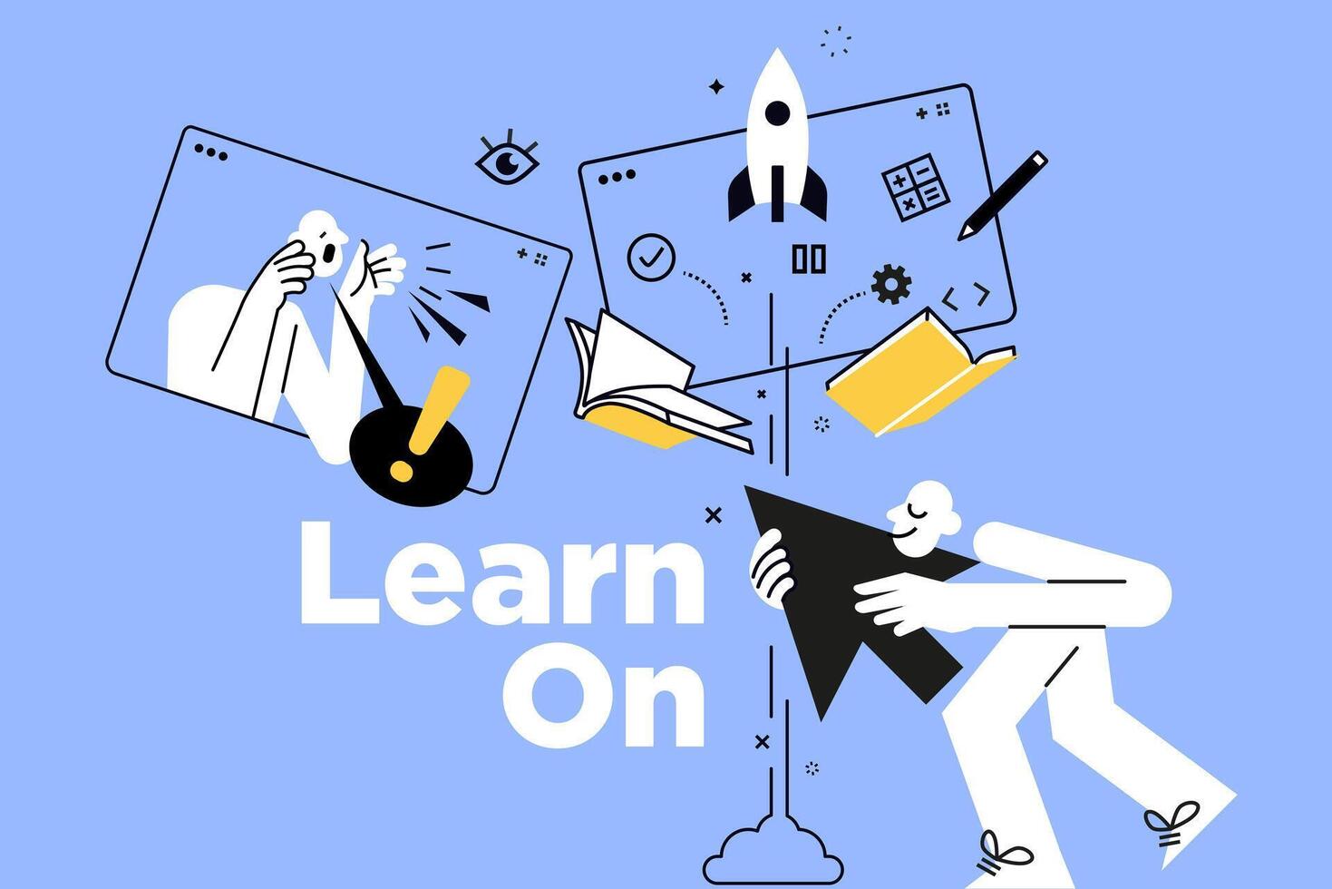 Online education banner vector