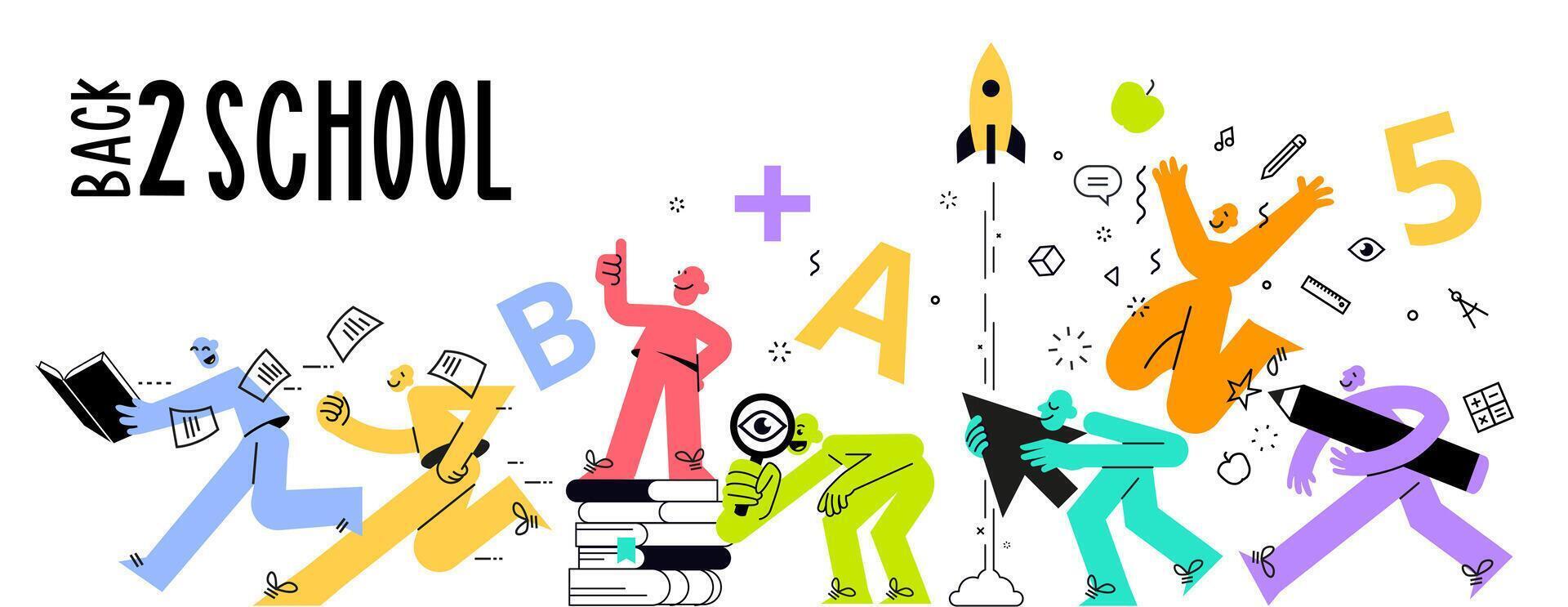 Back to school poster vector