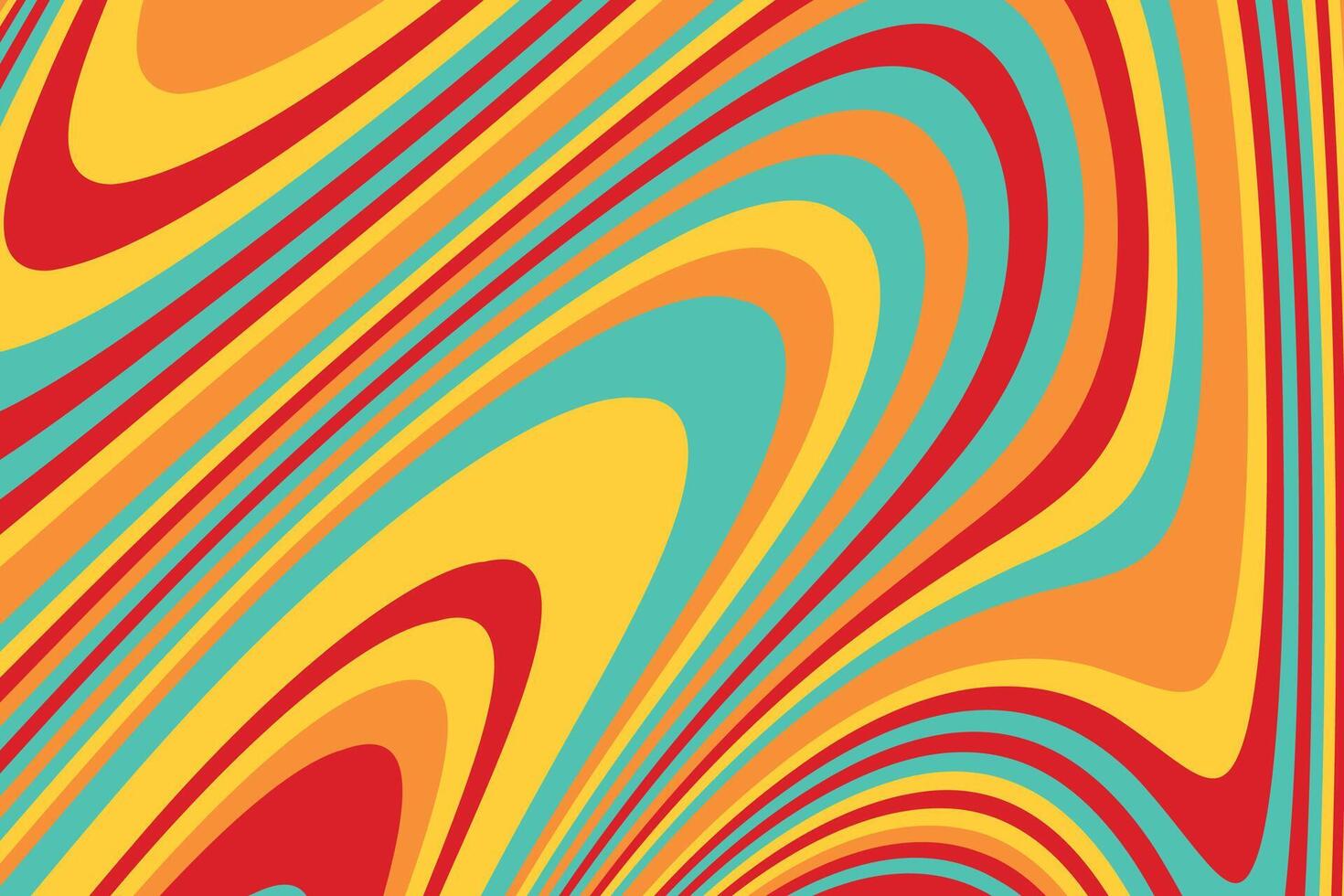 Abstract psychedelic groovy background with grunge texture. vector