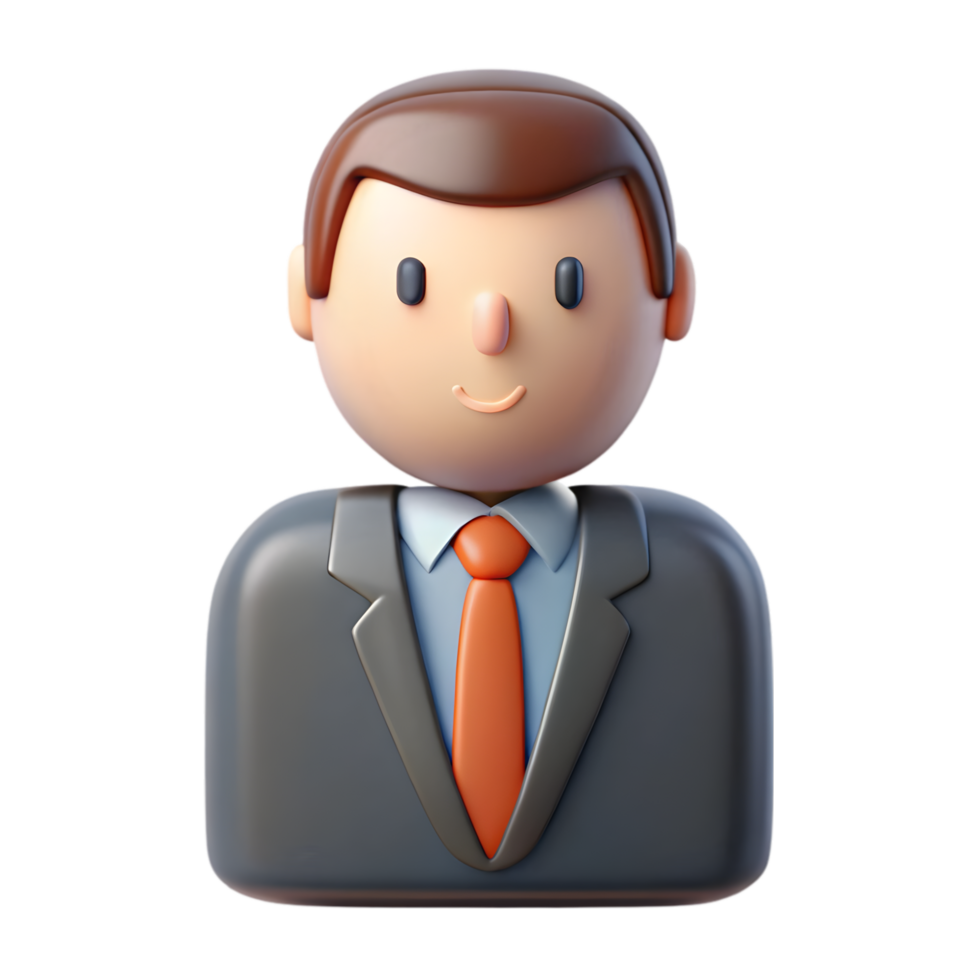 a man in a suit and tie avatar icon on transparent background png