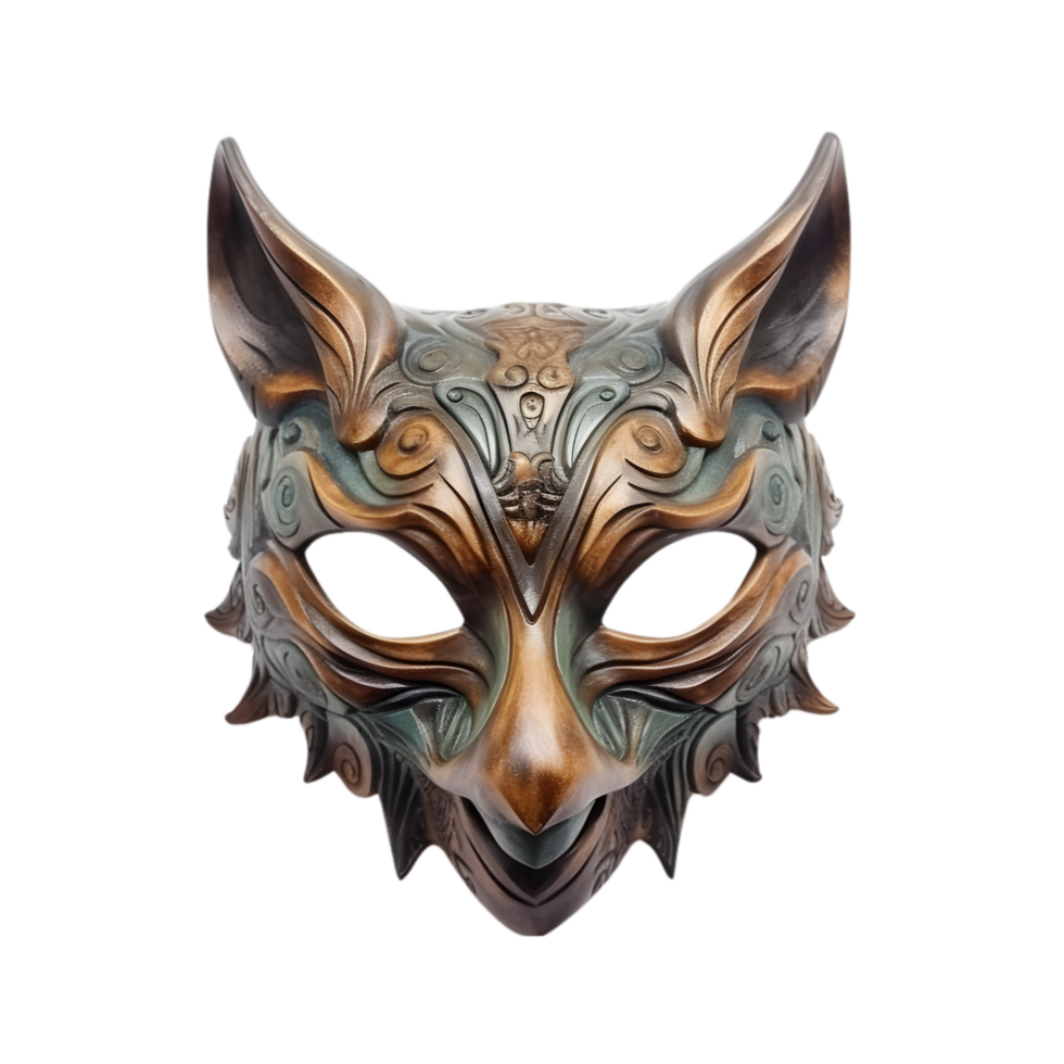 a mask with a fox head on a transparent background png