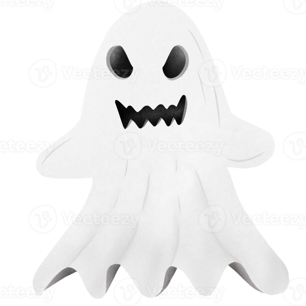 Ghost in a cloak with a scary face png
