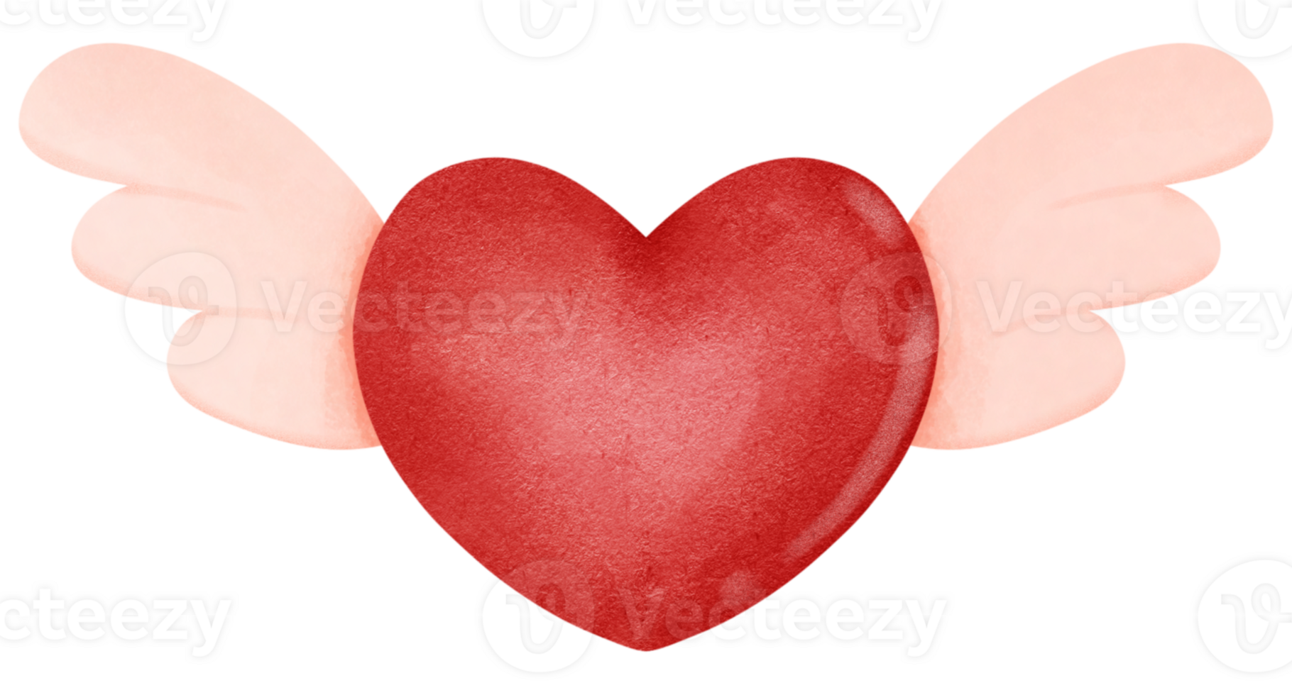 red heart with wings png